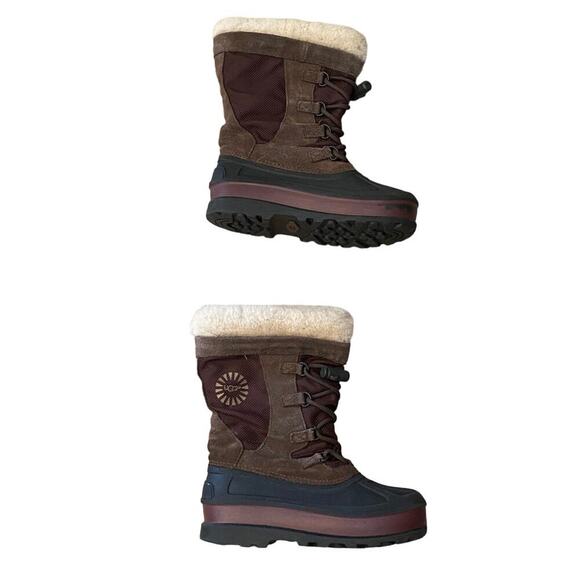 UGG AUSTRALIA Bobbey Winter Snow Boots Brown Size US 3 Youth Warm Rain S/N 3288 - Picture 1 of 14